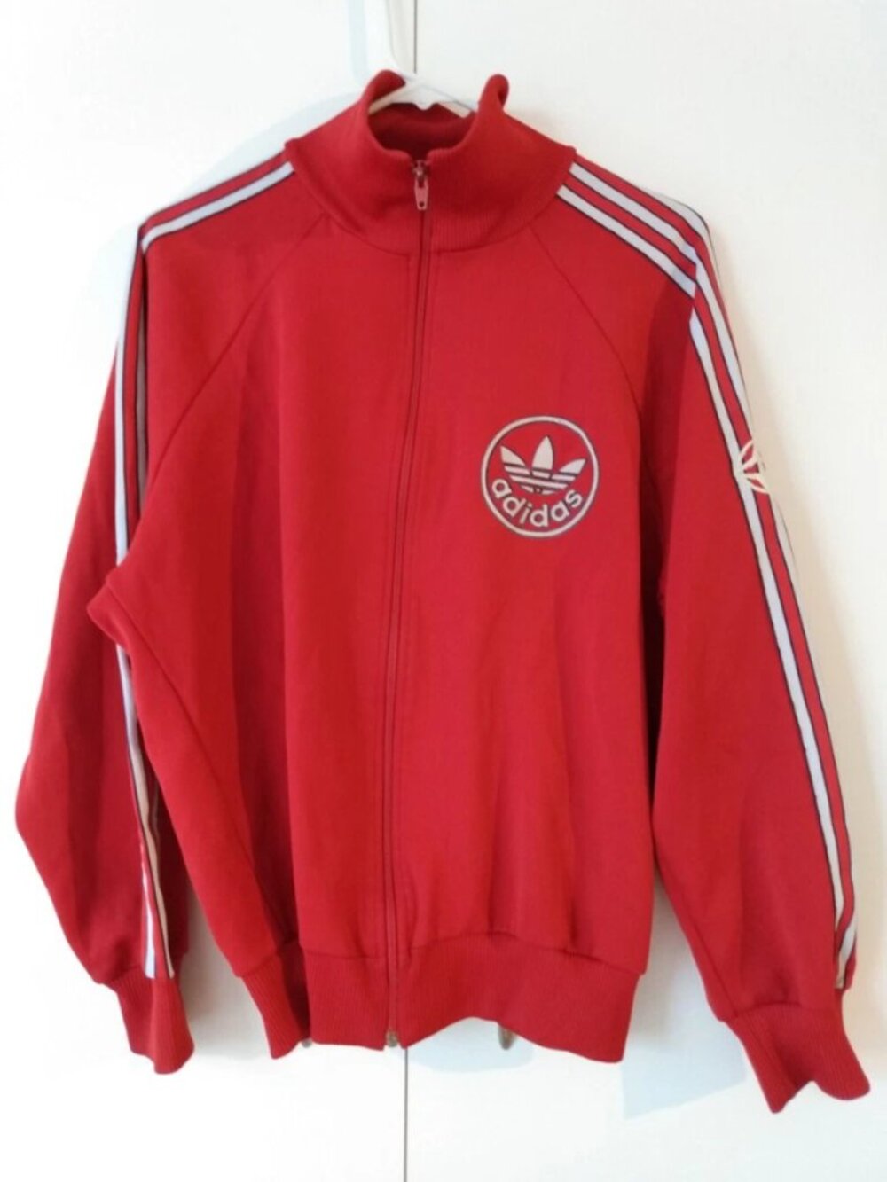 Vintage 70s Adidas Europa Team China Track Jacket Red